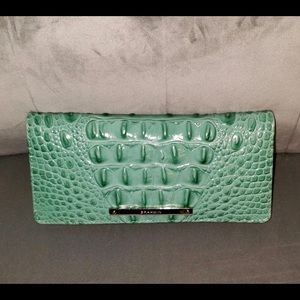 Brahmin teal green/blue wallet
